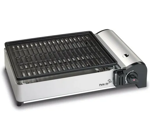 Barbecue Gas Portatile a Cartuccia 1,9 kw - Piastra da 27x34cm - Kemper