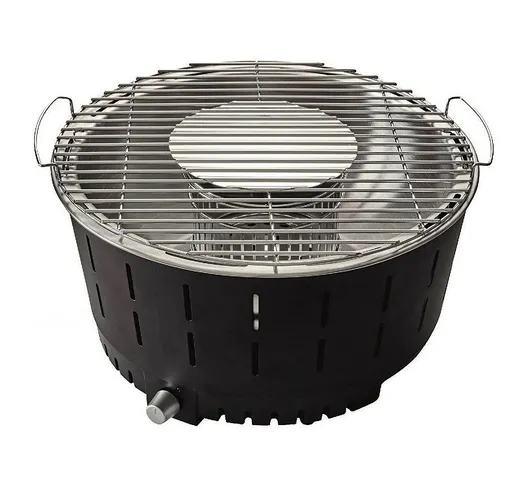 Barbecue Portatile a Batteria con Griglia a Carbone 35 cm da Campeggio Pic Nic