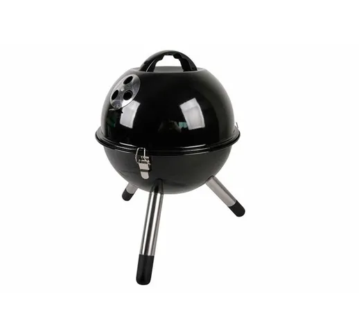 Barbecue portatile a sfera 37 x 46 x 37 cm colore nero