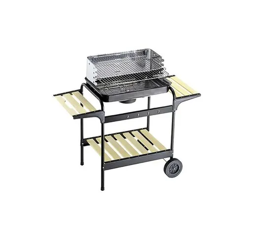 Barbecue rettangolare in acciaio 60-40 Green/X 58x38x90H
