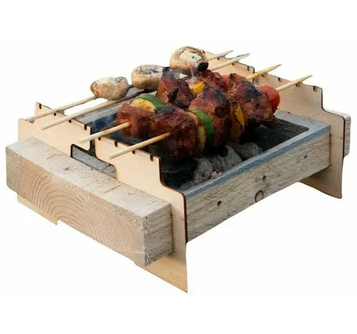  - barbecue usa e getta griglia in legno monouso portatile carbonelle riciclabile