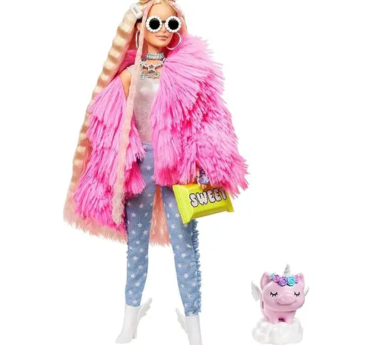  Extra Bambola Bionda con Cucciolo Vestiti alla Moda + 10 Accessori Gioco
