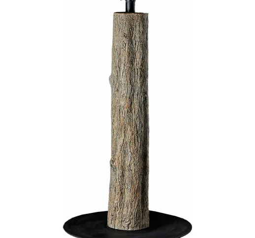 Base effetto tronco per albero di Natale con supporto in metallo -ø 15 cm x h 70 cm