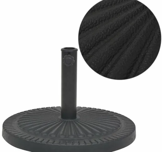 Base per Parasole Circolare in Resina Nera 14 kg