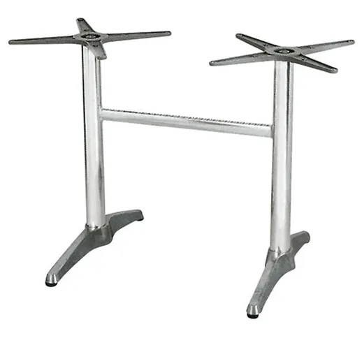 Base per tavolo bar rettangolare in alluminio per tavoli da 120 x 80 centimetri