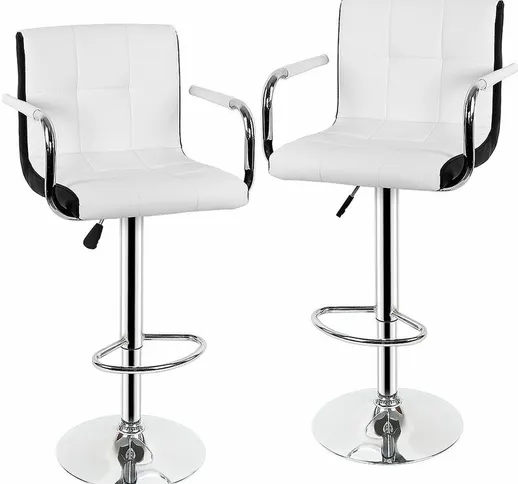 ®Sgabello alto x 4/sedia regolabile per il tempo libero/sgabello da bar con bracciol