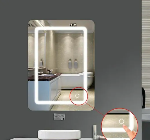 ®Tocca lo specchio del bagno/Controllo LED/Mercurio senza rame ecologico(70 * 50 cm)