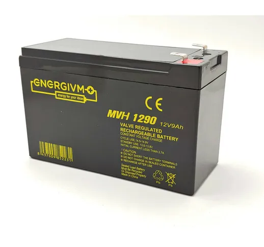 Energivm - Batteria al piombo ups/sai 12V/9Ah 151x65x95mm energi