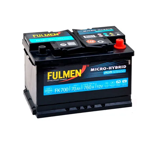 Batteria auto 70Ah - Fulmen Start-Stop AGM by EXIDE 12V 70Ah 760A