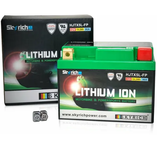 Batteria Litio Skyrich HJTX5L-FP, nero e verde