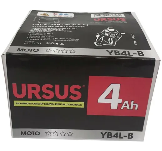 Batteria per moto ' Ursus 10 ah - mm 134 x 80 x 160