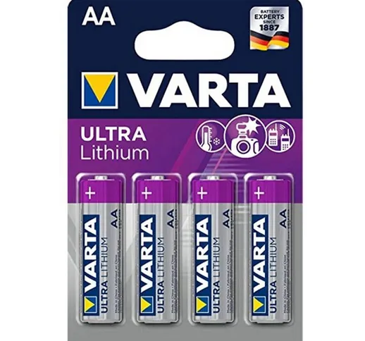 Batteria  1,5V aa Stilo Ultra Lithium confezione da 4 pile al Litio