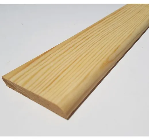 Battiscopa in legno massello di pino grezzo mm 10 x 70 x 2700 a pezzo dimensione disponibi...