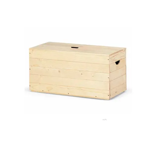 Baule BOX 80 in legno di Abete massello Naturale 80X35X35 cm