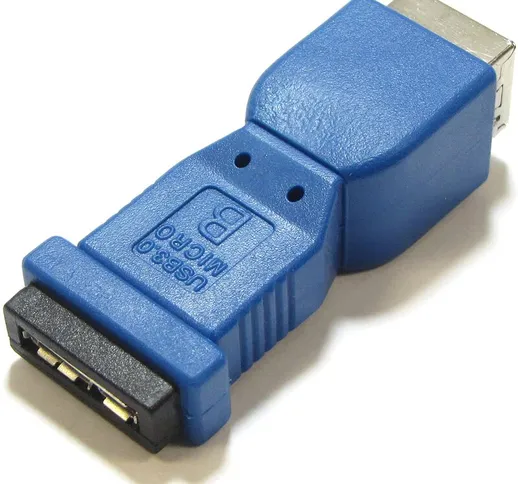 BeMatik - Adattatore USB 3.0 a USB 2.0 (Micro USB AB B femmina a femmina)