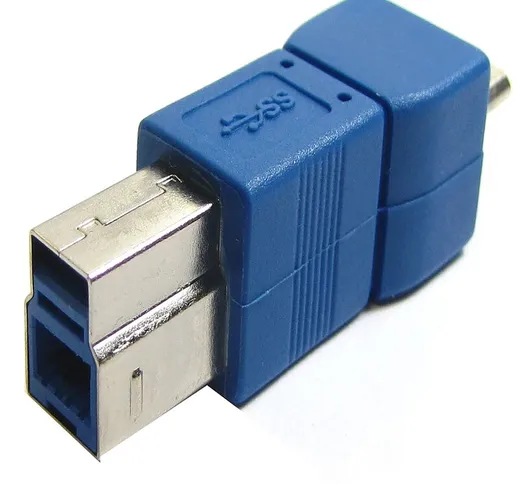 BeMatik - Adattatore USB 3.0 a USB 2.0 (Micro USB B maschio a B maschio)