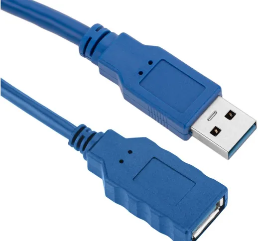 BeMatik - Cavo prolunga USB 3.0 2 m Tipo A maschio a femmina blu