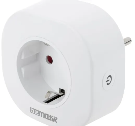 BeMatik - Smart plug 10A 2200W WiFi bianco compatibile con Google Home, Alexa e IFTTT