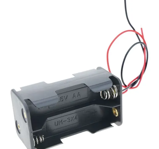 BeMatik - Supporto batteria per 4 AA 1.5V LR6