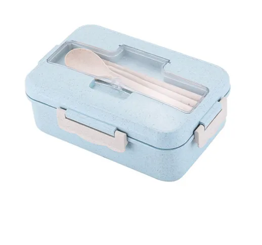 Bento Box a tenuta stagna per adulti con 3 scomparti Lunch Box per bambini con cucchiaio e...