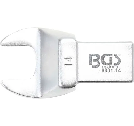 Bgs 6901-14 chiave a forchetta da inserire 14 x 18 mm, cromato, opaco, 14 mm