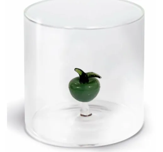 Bicchieri monterey in vetro borosilicato 250 ml con diversi soggetti Wd Lifestyle Mela