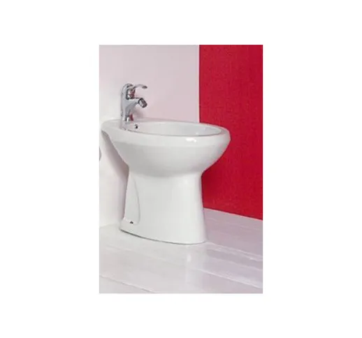 Bagnoexpert Bidet Donatello New a terra distanziati cm. 52x37 bianco lucido