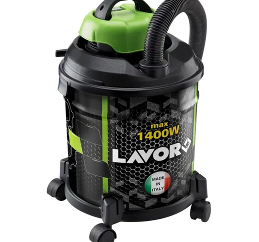 BIDONE ASPIRATUTTO ' ' JOKER 1400 W IN ACCIAIO PER SOLIDI E LIQUIDI - Lavor