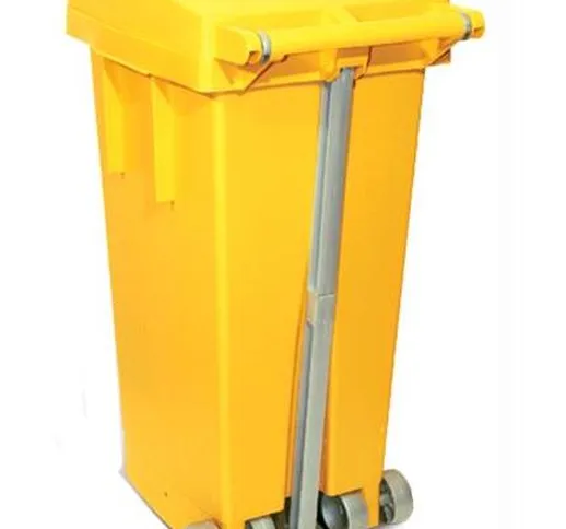  - bidone per rifiuti Con ruote 80 Litri Colore giallo 38x50x80H cm