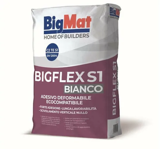 Bigflex S1 - adesivo deformabile per l'incollaggio ad alte prestazioni di gres, ceramica,...
