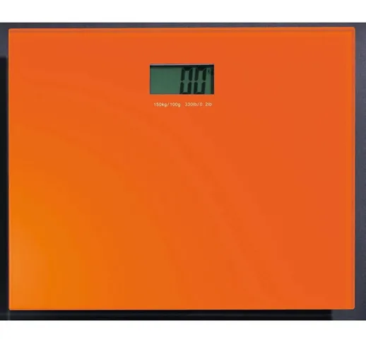 Kiamami Valentina - bilancia elettronica pesa persone in vetro finitura arancio