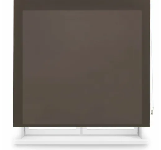Ara Tenda a rullo traslucida tinta unita - Marrone scuro, 120 x 250 cm (Larghezza x Altezz...