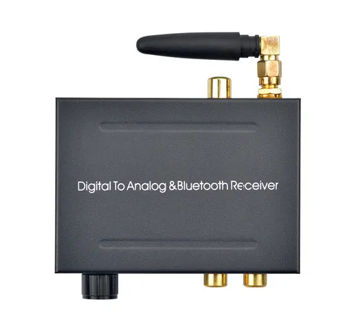 Bluetooth 5.0 convertitore audio digitale-analogico DAC fibra ottica coassiale ad analogic...