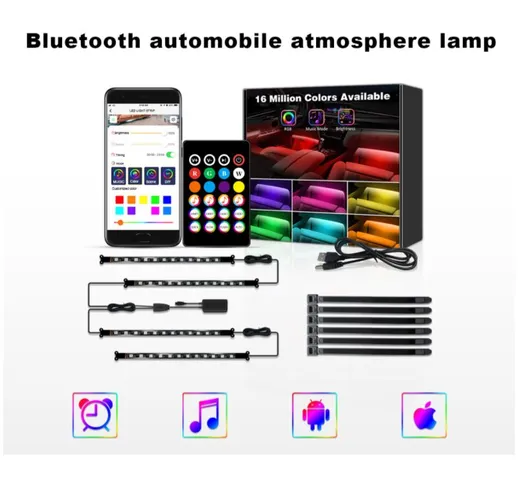 Bluetooth Atmosfera USB Light Foot Sole Atmosphere Light Music Fate LED Light Stacket Benv...