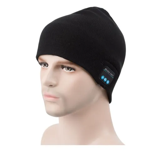Bluetooth Bonnet V5.0 Cappello a maglia Cappello a maglia Unisex Stereo Bonnet Winter Wint...