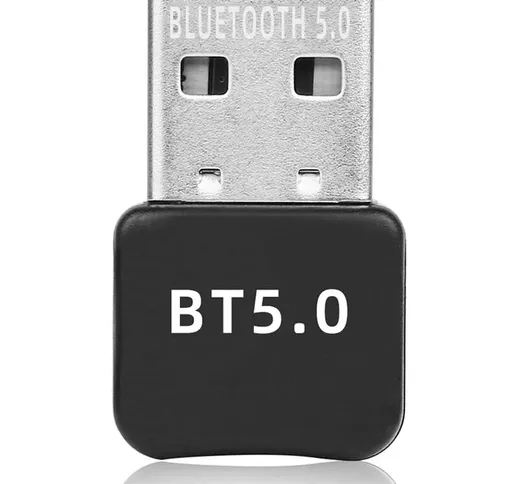 Bluetooth USB Dongle Mini USB Bluetooth 5.0 Dongle Adapter con Plug and Play a basso consu...