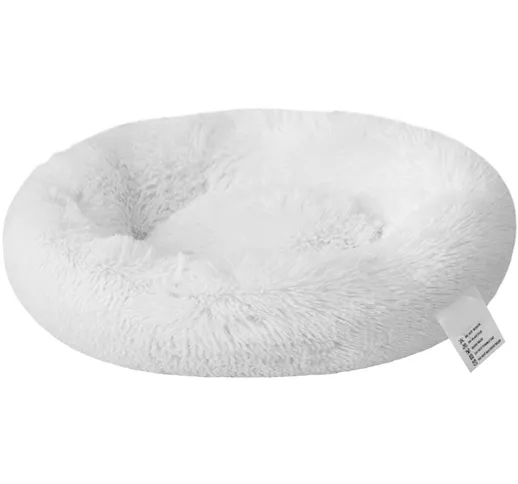 lettiere per animali di peluche di cotone circolare | bianco, diametro 80cm, 26CM alta - b...