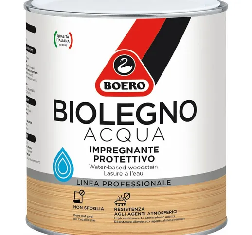 New biolegno acqua 0,750 lt impregnante all'acqua per legno resistente rovere - Boero