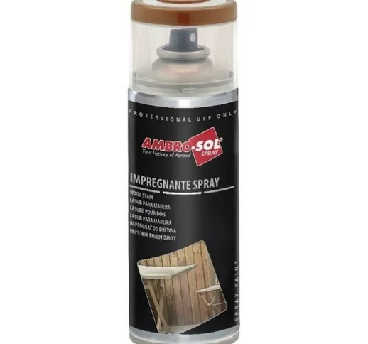 Bomboletta Ambro-sol v407 vernice spray impregnante per legno 400ml colore: teak