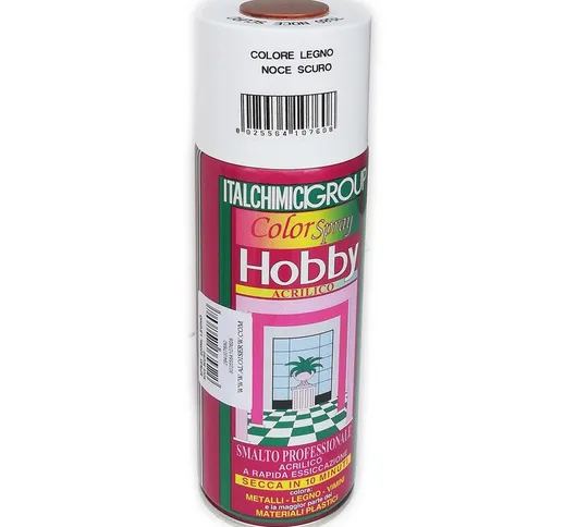 Bomboletta color spray hobby 400ml linea legno, colori happy color castagno