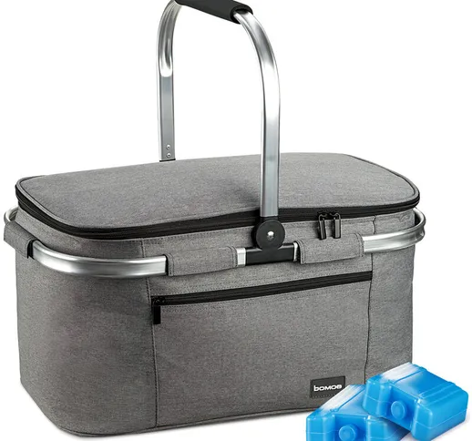 bomoe Borsa Termica Cesta Isolante IceBreezer K47 - Borsa frigo da Campeggio Pieghevole -...