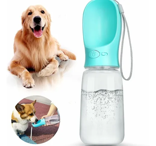 Borraccia per cani, dispenser d'acqua portatile per cuccioli a prova di perdite, 550 ml, a...