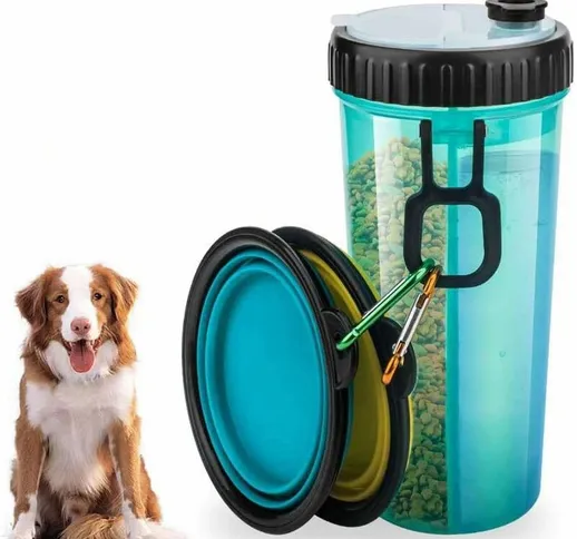 Borraccia per cani - Dispenser portatile di bevande e contenitore da viaggio Bottiglia a d...