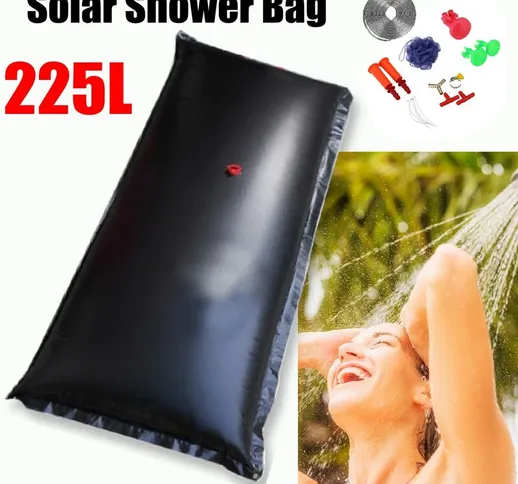 Borsa da doccia riscaldata solare portatile 225L Custodia per sacca d'acqua Campeggio all'...