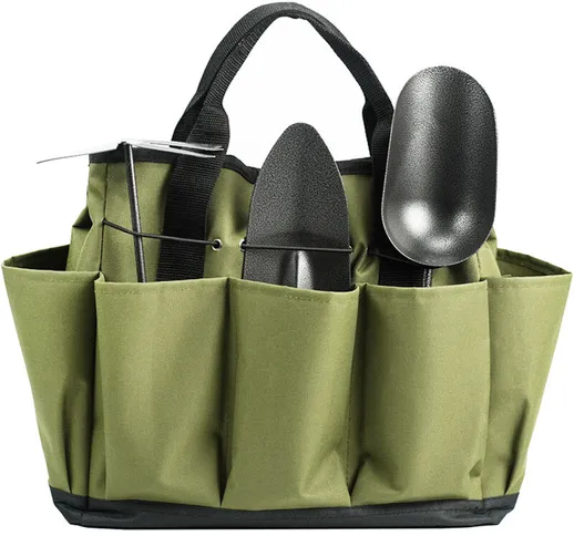 Tancyco - Borsa da giardinaggio con 8 tasche Kit di attrezzi da giardinaggio Organizzatore...