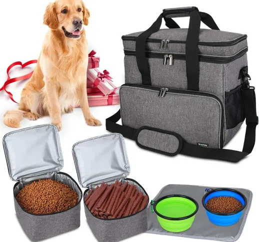 Borsa da viaggio per animali domestici per attrezzature per cani, borsa da viaggio per can...