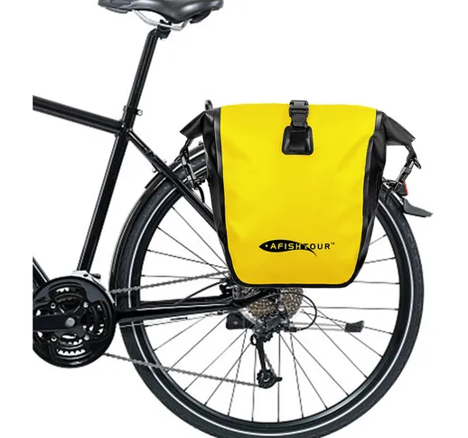 Afishtour - Borsa per bagagliaio da bicicletta 15L / 25L Borsa per portapacchi posteriore...