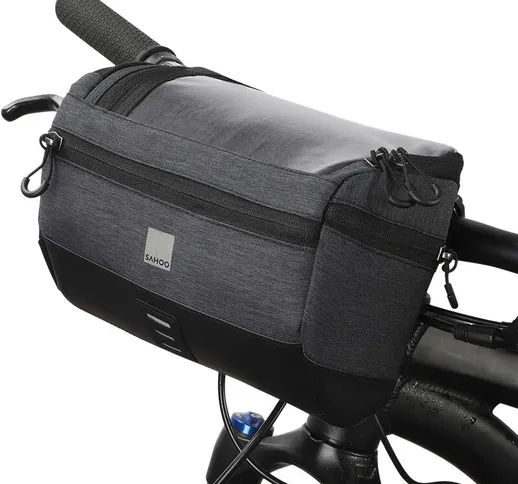 Borsa per manubrio bici Borsa per telaio anteriore per bici da strada Supporto per telefon...