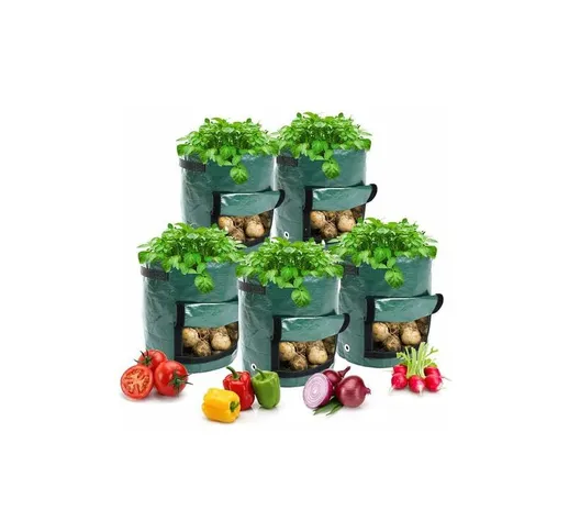  - Borsa per piantare 3435 cm Confezione da 5 sacchetti per piantine di piante Borse per c...