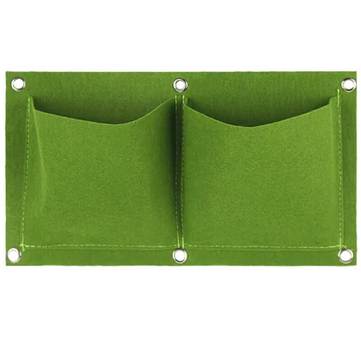 Borsa per piante da parete Borsa per piante da giardino, verde e 2 tasche